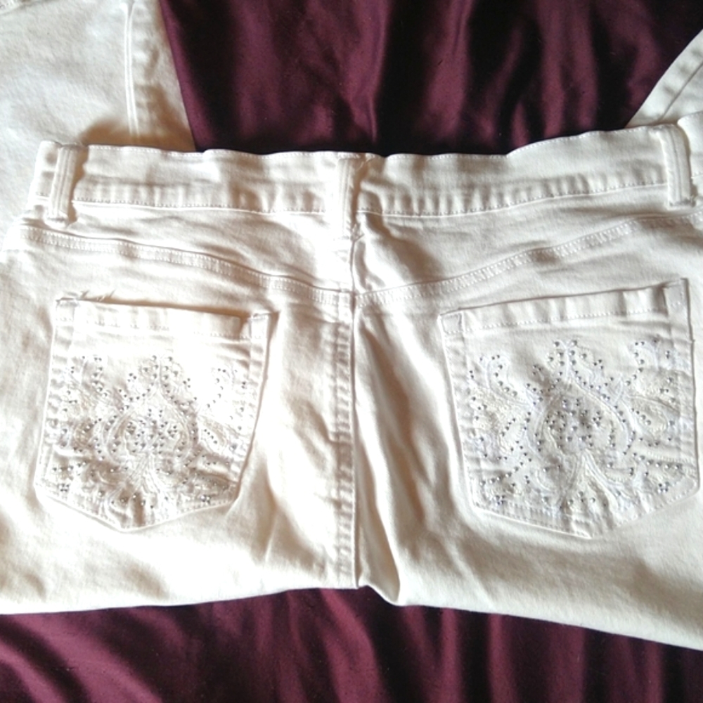 Amanda Jeans Culottes, Studded and Embroidered.